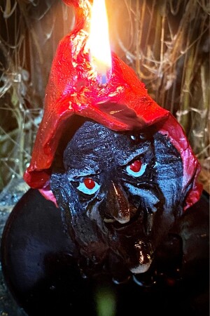 كريحة مزخرفة من نوع MNZ - شمعة ذات قاعدة - ارتفاع 12 سم - قطر 10 سم - Fantastik Sanat Atölyesi