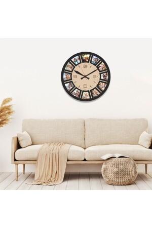 لوحات ساعة الجدار المخصصة من قبل MNZ مع 12 صورة - هدية للعاشق - هدية للمنزل 40x40 CM - Hobi Tuning