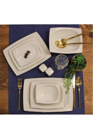 مجموعة عشاء من الذهب من الـ MNZ لـ 12 شخصاً 57 قطعة 04PLM005322 - Porland
