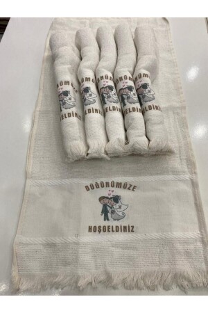 منشفة الزواج من طراز MNZ، 12 قطعة منشفة منشفة قابلة للتخلص منها aks0000000808 - Aksuhome