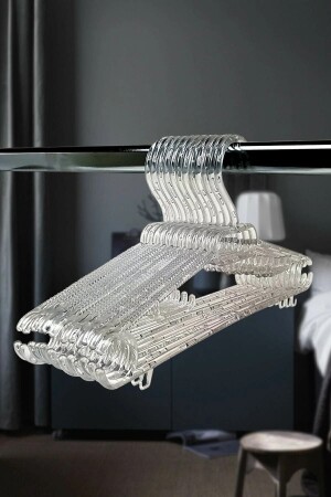 MNZ-شفافية الكريستال الحجم الكبير ثوب 12 قطعة معلقات Fma06204 - Ekap-35