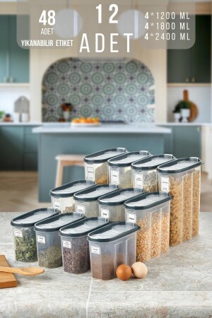 مجموعة MNZ من 12 حاوية تخزين الطعام مع حاويات مقاومة للتسرب KMMSK-01 - King Mop