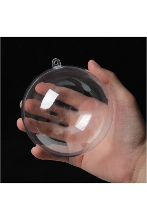 كرة ميكا شفافة من MNZ - أزياء شجرة الننوبر الميلاد - كرة بلاستيكية قابل للتعليق - 12 سم - Roco Paper