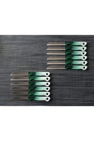 MNZ-فاكهة وخضروات سكين مرمرة خضراء أبيض 12-حزمة - Solingen