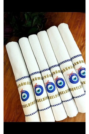 منشفة الزفاف من طراز MNZ منشفة السيارات منشفة السيارات منشفة الزرقاء البيضاء من طراز 12 قطعة منشفة المدرسة - Yörük Tuhafiye