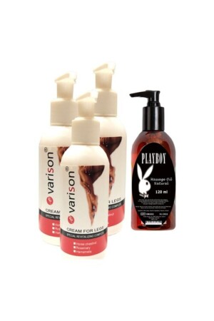 كريم الدفاع عن الأوردة من MNZ ، السيلوليت ، الركبة ، الساق كريم رعاية 120 مل 3 قطع + زيت تدليك للاعب elmr7765 - Varison