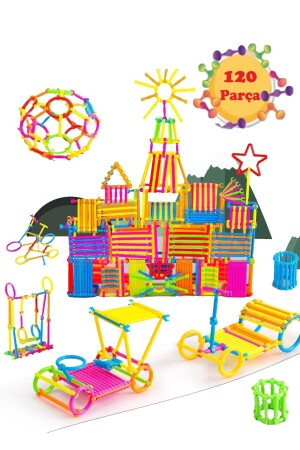 العصا الجيميترية من المنتج (MNZ) 120 قطعة كتلة (Jigsaw Puzzle Bultak) ذكاء (الوان) الإدراك التنموي (Developmental - Nesoedu