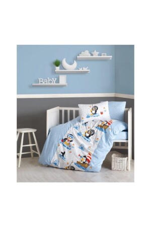 MNZ-بينغوان - مجموعة الأطفال الأزرقة غطاء غطاء 1200797009000 - Cotton Box