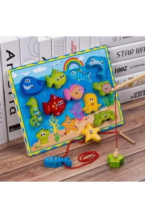 لعبة صيد الخشب من طراز MNZ ، المغناطيس ، الحبل ، 123 الحبل 868914456782 - WoodyLife