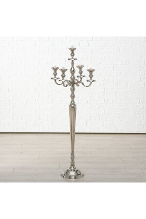 حامل شمعة من الفضة من الـ MNZ 124 سم BO 3083500 - BOLTZE HOME