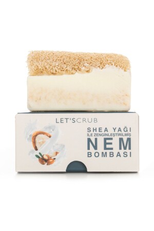صابون حليب الماعز من ألياف الخلفاء الطبيعية من MNZ - قنبلة رطوبة معتمدة على زبدة الشاي 130 جرام من الكيسوتلو - LET'SCRUB
