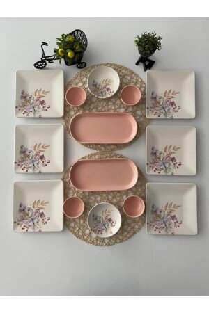 مقعد من طراز MNZ - مقعد فطور فراشة 14 قطعة ل 6 أشخاص - Keramika