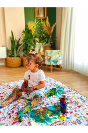 MNZ- العائلة - 145x180cm لعب العجين - الرمل السكني - الغطاء الوقوف السائل لعب الرغوة - واسع إضافي - Yorni