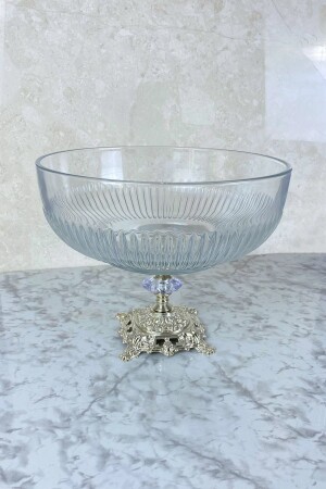 MNZ- الفضة قدام طوكيو قدام الزجاجي خدمة القنينة والسلطة الفاكهة عرض تقديم القنينة الكبيرة الحجم 147814123664 - MAY HOME