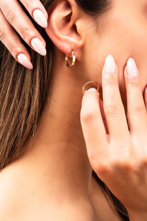 قفل مخفي من قفل (MNZ) حلقة الذهب الأذن 14KP2663 - Altınaşkı