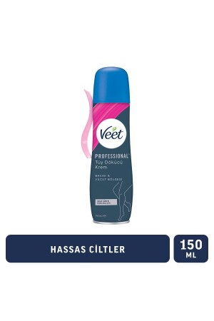 MNZ-ممهنة كريم التخلص من الحمل رش الساق والجسم منطقة حساسة الجلد 150ml - Veet