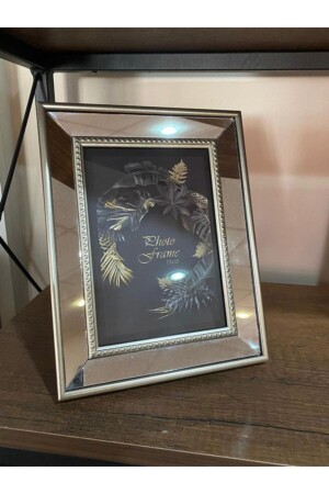 إطار مرآة MNZ - إطار صورة مرآة فضية - إطار زجاجي 15x21 سم - Bellarte