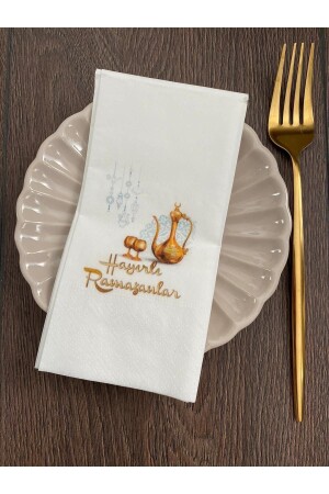 (MNZ) - رمضان سعيد (شيربت) المطبوعة (نابكين) - 16 قطعة - Busrasdesign