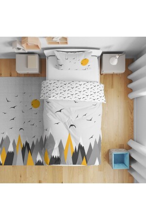 غرفة الأطفال من طراز MNZ - طباعة رقمية واحدة من غطاء الغطاء بدون ورق 160x220 سم نموذج1366 i01366029000 - instababyrooms