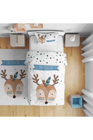 غرفة الأطفال من طراز MNZ - طباعة رقمية واحدة من غطاء الأغطية بدون ورق 160x220 سم نموذج5003 i55003029000 - instababyrooms