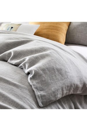 غطاء من القطن من الـ MNZ واحد 160x220 غطاء غطاء غطاء غطاء - رمادي - Sheri Home Tekstil