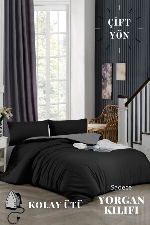 MNZ- سهل للحديد سقف غطاء قابلة للتعديل - سرير واحد (160x220) الأسود YRGNKLFPLKBYTEK - ELY PARKER