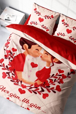 MNZ-الفرنسية عيد الحب القطن الساتين غطاء المزدوج القماش المكونة من واحد16685 - Monohome