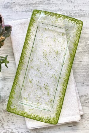 شريط الزجاج الشفاف من الحدود الخضراء من MNZ - 16x32 سم TYC00687030250 - Sunu