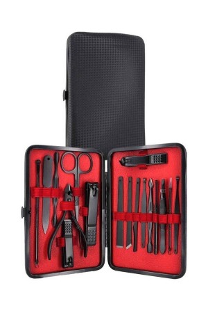 MNZ-[نيفستان] - مجموعة من أدوات المكياج المهنية - 17 قطعة مع حقيبة 7653 - PARK TREND