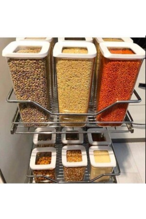 حاوية تخزين من حجم كبير من طراز MNZ 1700 مل 6 قطع vp183_6pcs_2set - Vip Ahmet