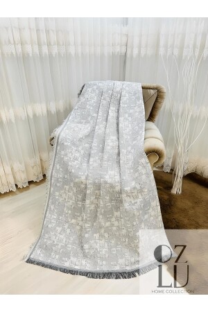 MNZ-الفخام القطن الأريكة-أريكة غطاء السرير 170x220 الرمادي مضاد للنزلق الأريكة رمي - Özlü Home