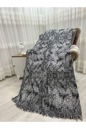 أريكة من القطن MNZ - غطاء السرير الأريكة 170x220 Pied Black - Özlü Home