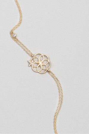 MNZ-زهرة الحياة 18 كيرا طائر أصفر ذهبية مطلي 19 سم فضي سوار الحظ - So Chic