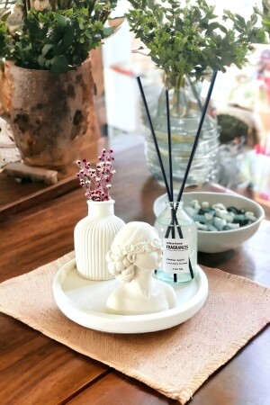 MNZ - ديكوراتية مشطرة جافة زهرة بانماس حوض طازجة غرفة ناعمة رائحة المرأة سلة مع القائمة 18082310 - ALLEZA HOME