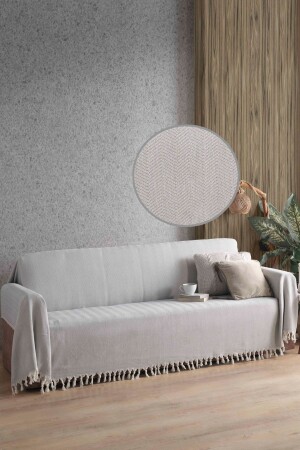 غطاء الأريكة الطبيعية من MNZ تغطي الذراعين الرمادي 180x300 - Ladynil