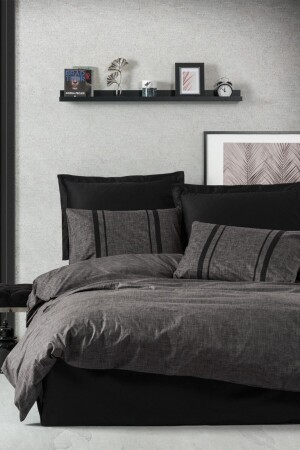 MNZ-بلاين مزدوج غطاء غطاء المطبخ وضع تلعنت الأنتراكيت الأسود 1843p - Cotton Box