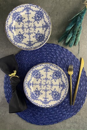 MNZ-ملكة الملكية ماتا الذهبية 19 سم بورسلين كعك الراجعية طبق الخدمة ل 6 أشخاص PDRQ06PS - porselenden