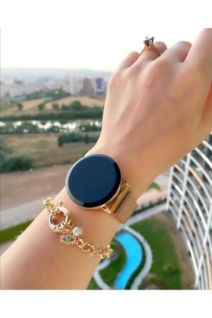 ساعة نسائية من شاشة لمس MNZ مع شريط مغناطيسي من الذهب الشريط - ساعة فقط - 199803 - Spectrum