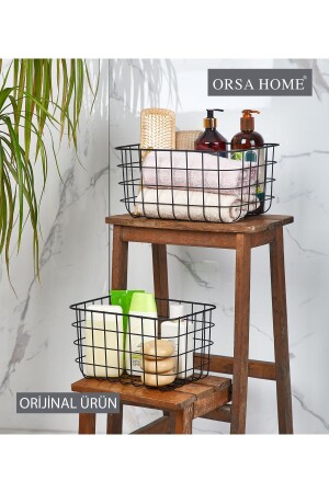 MNZ-متعدد الأغراض 2 قطع منظمة السلة، منظمة سطح المكتب، غرفة المعيشة الزخرفية، المطبخ والحمام سلة 004 - ORSA HOME