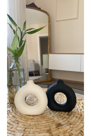 مجموعة MNZ من 2 وعاءات ديكوراتية بوهيمية صغيرة 10 سم - Rç Dekor