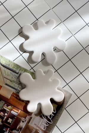 الساحل المتحركة من الخرسانة الملتوية من منطقة MNZ - لوحات تزيينية مجموعة من 2 11 سم - Mandalin Art Studio