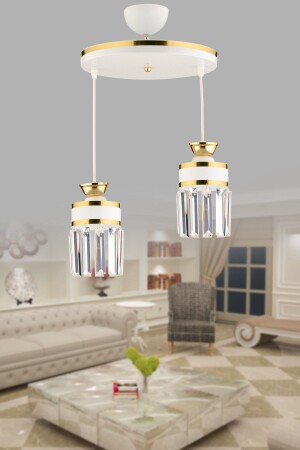 MNZ-سبتمبر 2 مصباح العدوان أبيض أصفر ذهبية حجر الكريستال عصري فاخر الشنابل 2003 - KUZEY AYDINLATMA