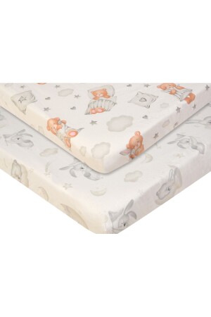 ورقة الحضانة الجانبية من الأم من MNZ 2 نمط مختلفة 50x90 سم نوم جيد دب Teddy و خنزير مجموعة من 2 - Nab