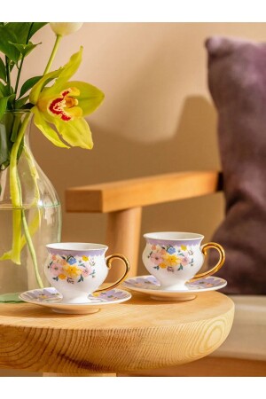 كوب قهوة من البورتسلان من طراز MNZ مجموعة 2 90 مل S35CU62Z8TRS - LC Waikiki