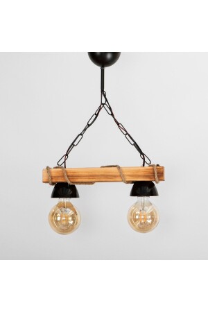 MNZ-طبيعي الخشب 2 قطعة التصميم الروستيكية الزخرفية الشنابل النمطية - Ahşapmaster