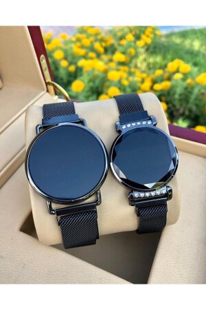 ساعه اليد من نوع MNZ - زوج مع عصا مغناطيسية ساعات العشيقة الرقمية في 2 صناديق هدية منفصلة ÇENÇEN01249 - ÇENÇEN