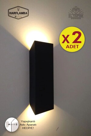 MNZ-التي تعمل بالبطارية المعدة يدوياً (2 كمبيوتر) ، إضاءة الجدران، مصباح الليل الديكوراتي، DİK2209 - Harflamba