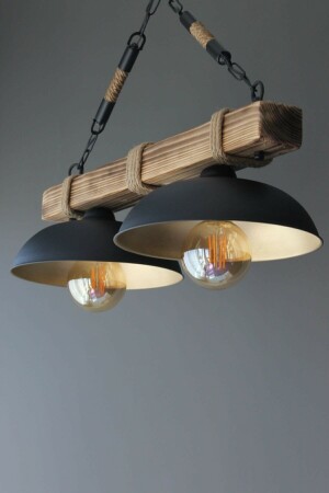 MNZ-إضاءة غرفة المعيشة الرائعة المطبخ طوكيو 2 قطعة شمعة خشبية DQ523 - AVİZEVİ