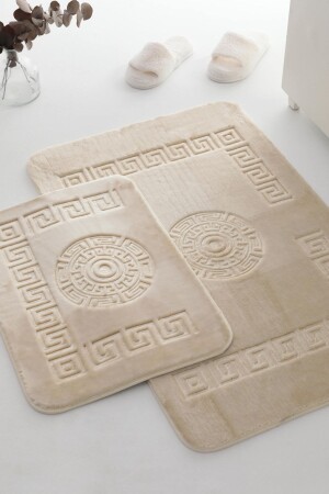 قشرة أرنب MNZ نمط 2 قطع حمام المطبخ المجموعة - كريم - Favora