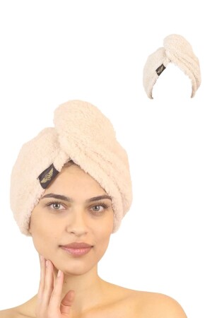 غطاء الشعر من الألياف الميكرو فيبر MNZ واحد 2 أزرار كأس جفاف الشعر غطاء الرأس - Heriya